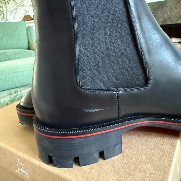 Christian Louboutin Alpinosol Black Leather Chelsea Boots main image 4